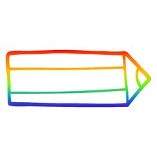 Rainbow Gradient Line Drawing Cartoon Colored Pencil Stock Images