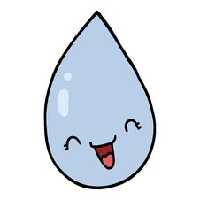 Cartoon Raindrop Royalty Free Stock Images
