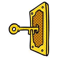 Free Cartoon Doodle Of A Door Handle Royalty Free Stock Image - 256925306