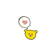 Cartoon Bear With Love Heart Stock Image