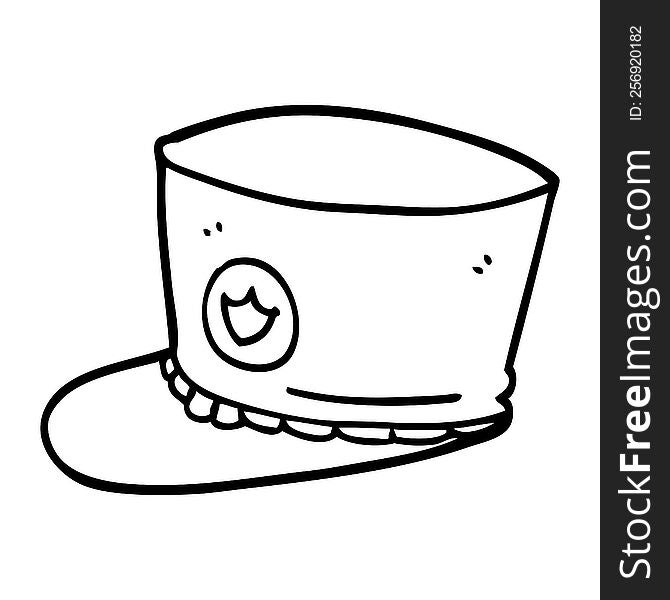 line drawing cartoon band hat