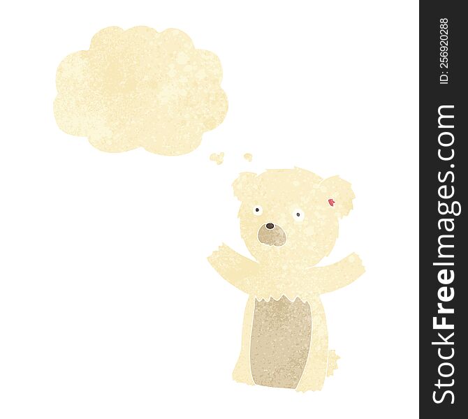 Cartoon Polar Bear Cub With Thought Bubble