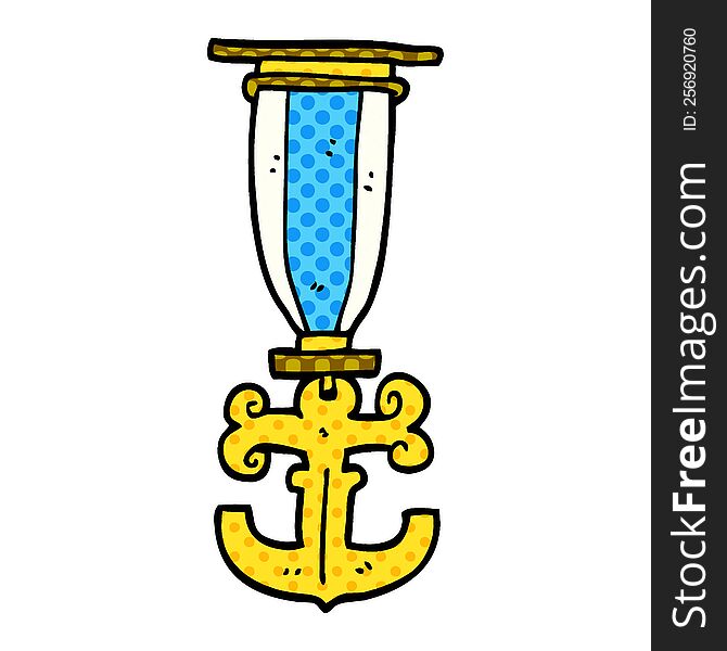 cartoon doodle sailor medal