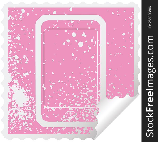 Cell Phone Graphic Distressed Sticker