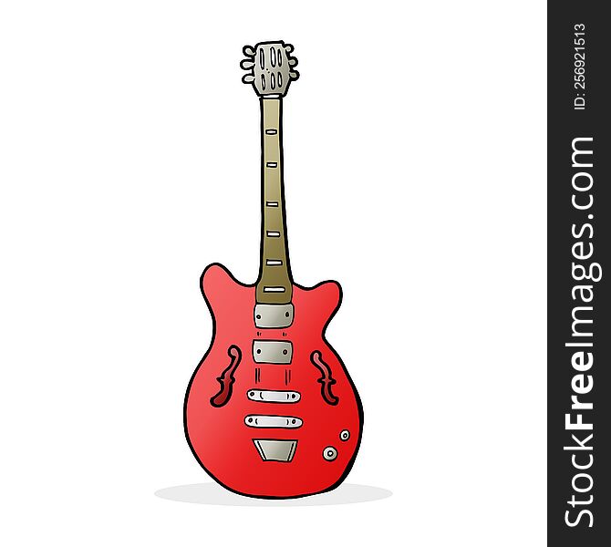 cartoon electric guitar