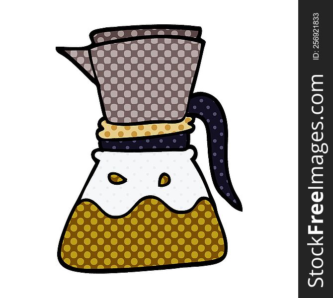 Cartoon Doodle Filter Coffee Maker