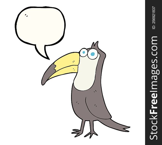 Speech Bubble Cartoon Toucan