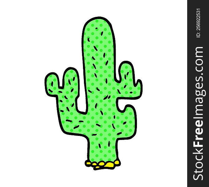 Cartoon Doodle Cactus