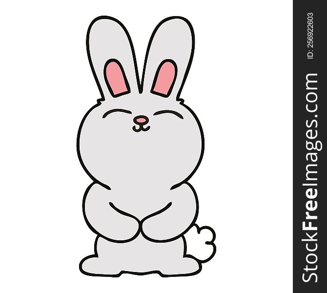 hand drawn quirky cartoon rabbit. hand drawn quirky cartoon rabbit