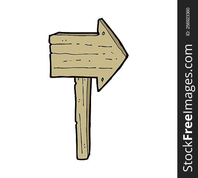 cartoon sign post