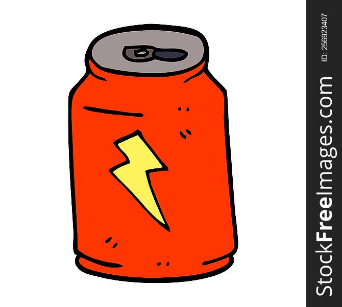 Cartoon Doodle Energy Drink