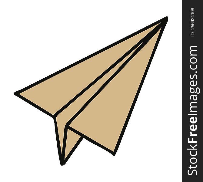 cute cartoon paper aeroplane