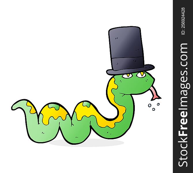 cartoon snake in top hat