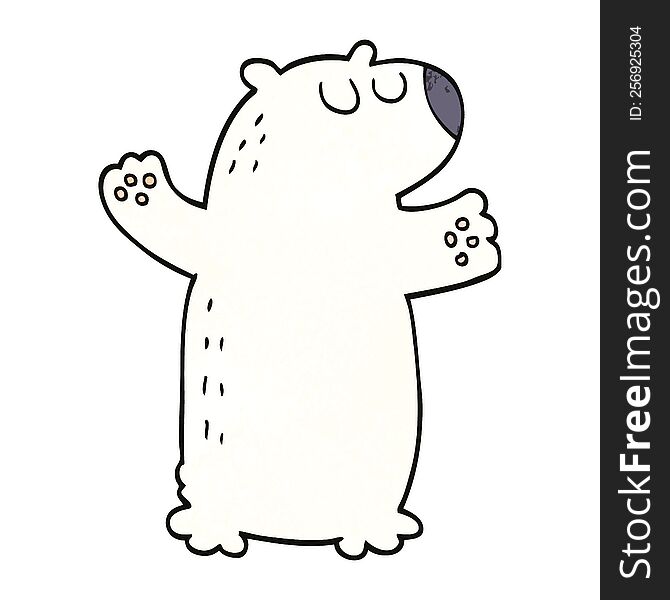 Cartoon Doodle Polar Bear