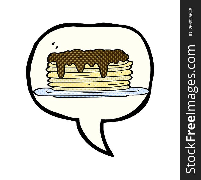 comic book speech bubble cartoon pancake stack