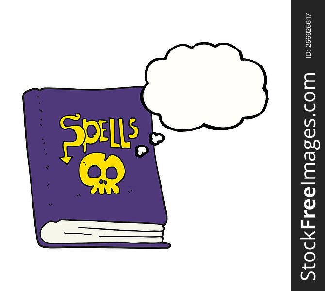Thought Bubble Cartoon Spell Book