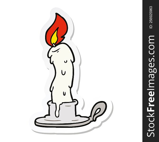 sticker of a cartoon candle