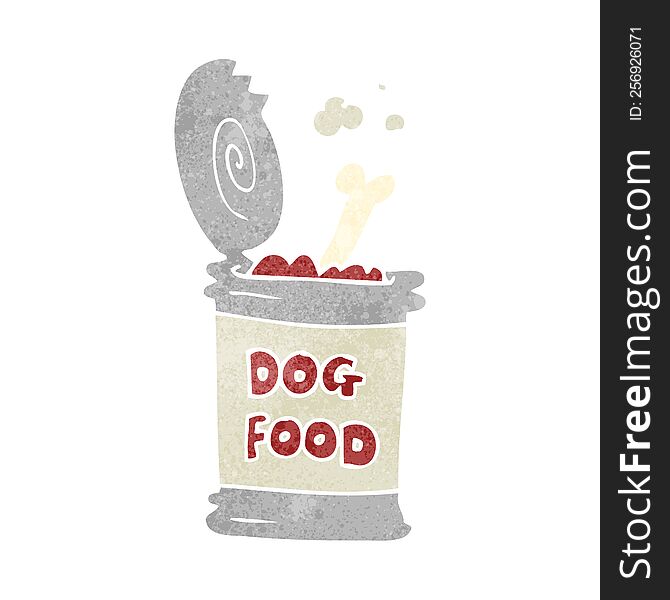 Retro Cartoon Dog Food