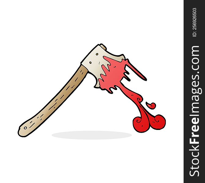 cartoon bloody axe