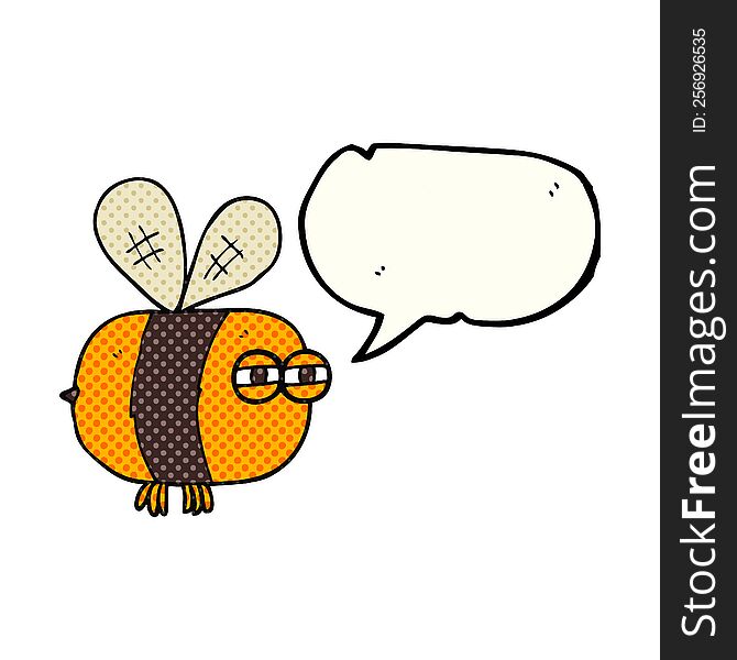 Comic Book Speech Bubble Cartoon Angry Bee