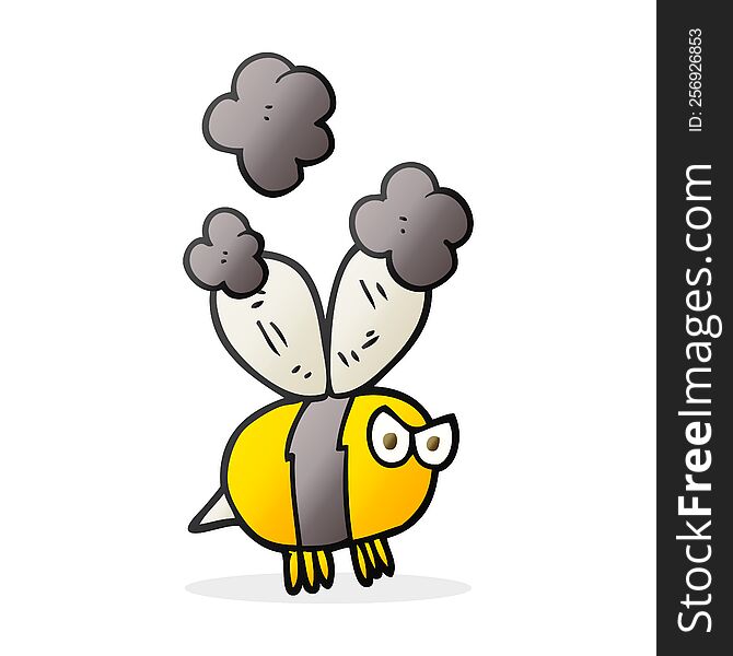 Cartoon Angry Bee