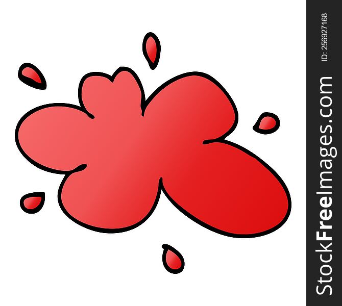 Cartoon Doodle Of A Red Splat Of Paint