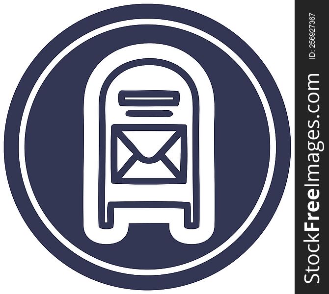 Mail Box Circular Icon