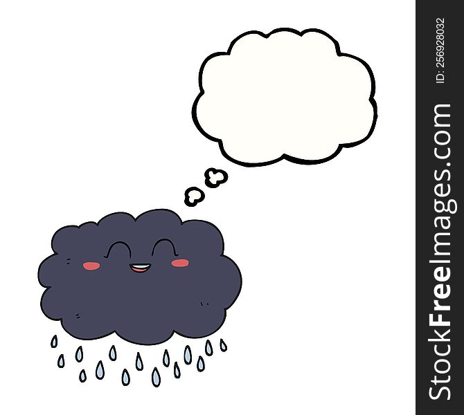 Thought Bubble Cartoon Raincloud