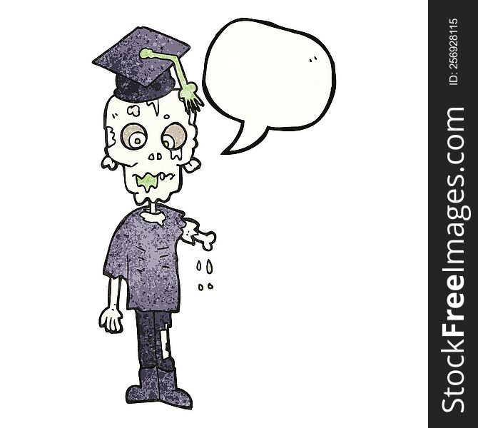 texture speech bubble cartoon zombie student