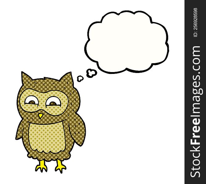 Thought Bubble Cartoon Owl