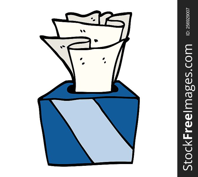 Cartoon Doodle Box Of Tissues