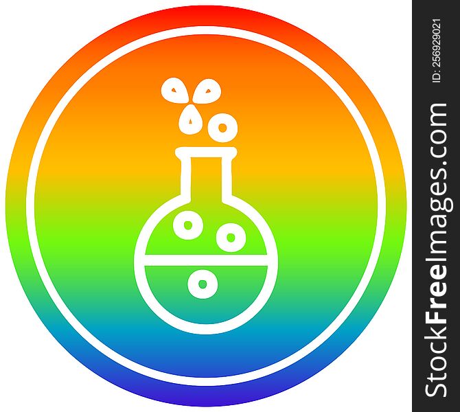 Science Experiment Circular In Rainbow Spectrum