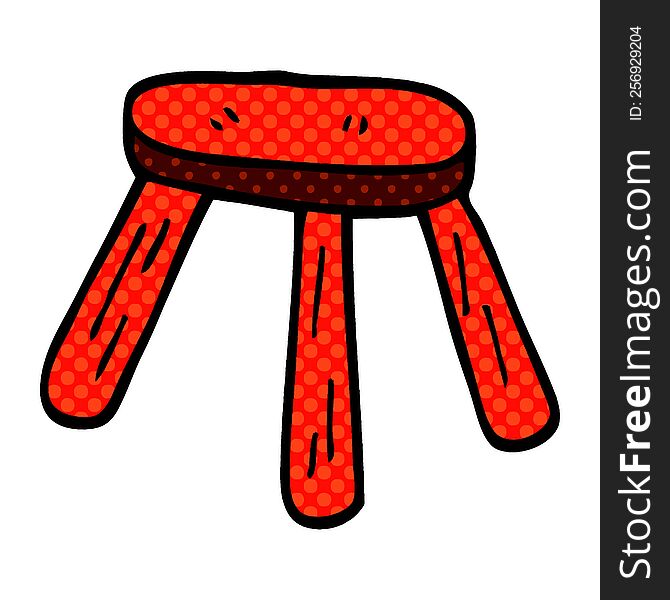 cartoon doodle low stool