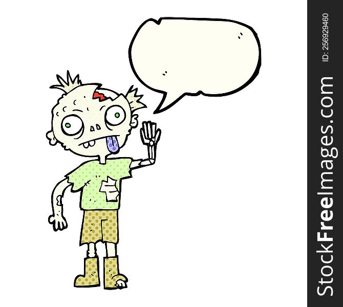 Comic Book Speech Bubble Cartoon Zombie