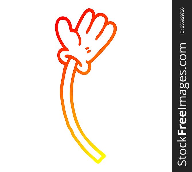 Warm Gradient Line Drawing Cartoon Hand Gestures