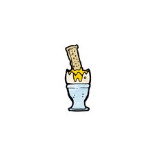 Boiled Egg Breakfast Cartoon Stock Images