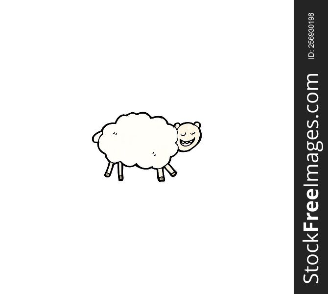 child\'s drawing of a sheep
