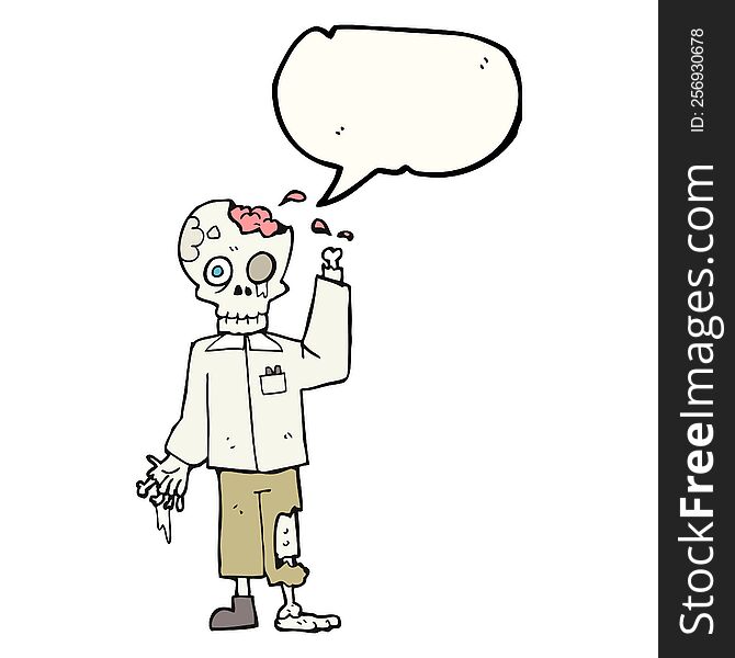 Speech Bubble Cartoon Zombie