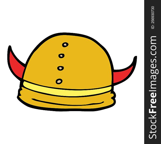 cartoon doodle viking helmet