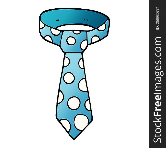 cartoon doodle patterned tie