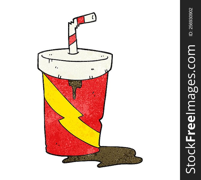 Textured Cartoon Junk Food Cola Drink