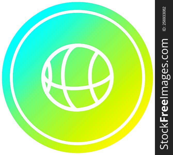 basketball sports circular icon with cool gradient finish. basketball sports circular icon with cool gradient finish