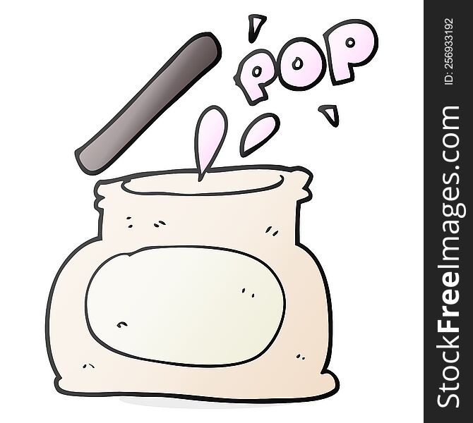 freehand drawn cartoon popping jar