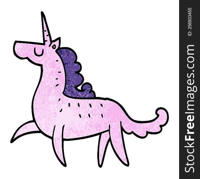 Cartoon Doodle Magical Unicorn