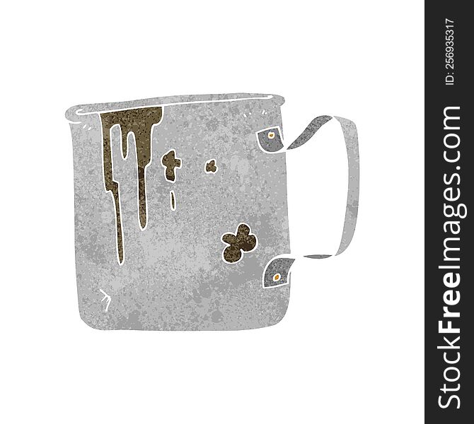 Cartoon Old Tin Cup