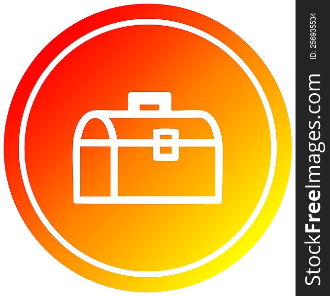 tool box circular icon with warm gradient finish. tool box circular icon with warm gradient finish