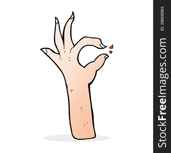 cartoon most excellent hand gesture