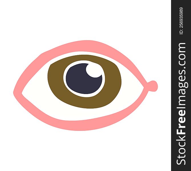 cartoon doodle human eye