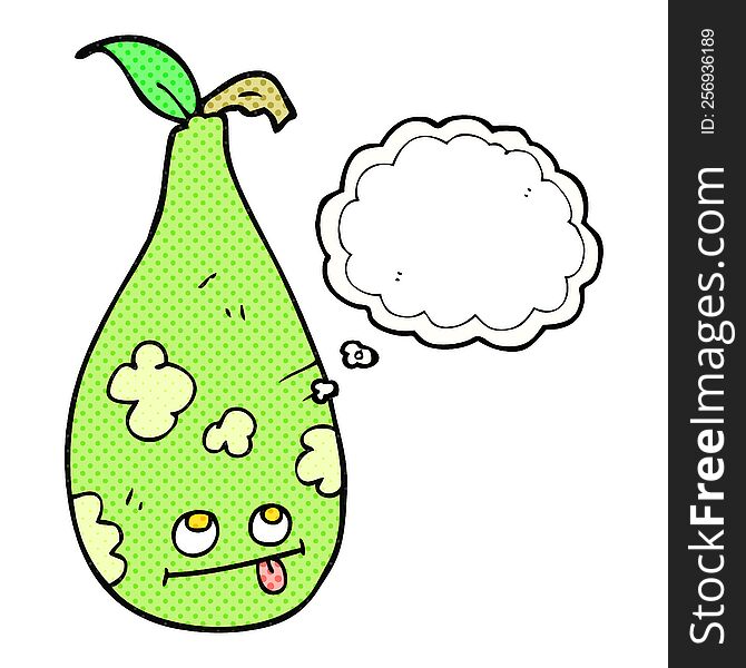Thought Bubble Cartoon Pear
