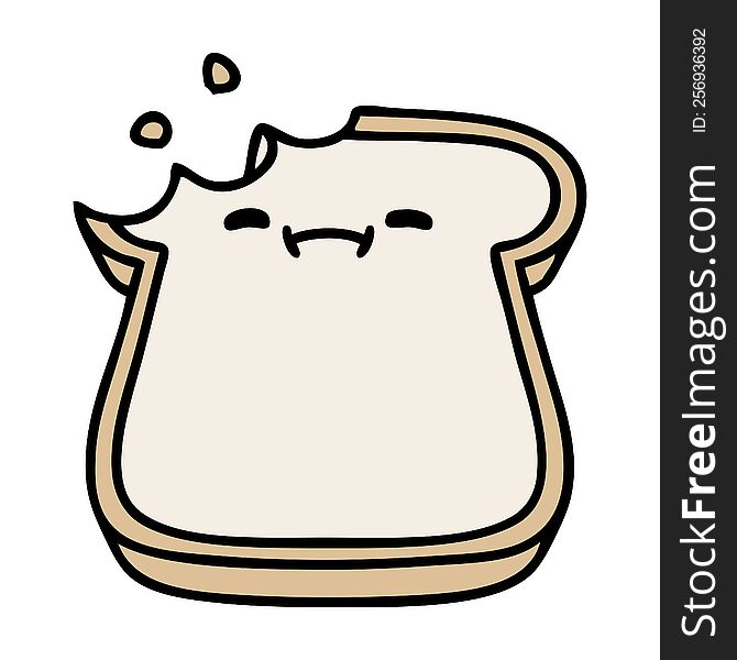 cartoon slice of bread with face